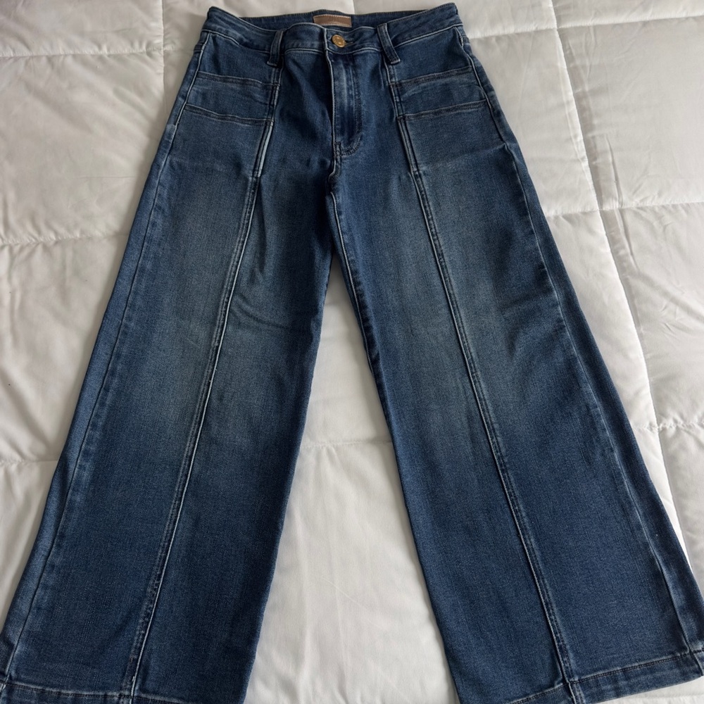 Kut from the Kloth Medium Blue Wide Leg Jeans
